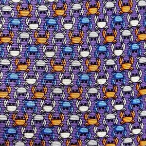 Jos A Bank Executive Collection Purple Orange White Crab 100% Silk Tie NWOT